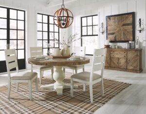 Grindleburg - Light Brown - 6 Pc. - Dining Room Table, 4 Side Chairs
