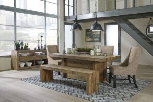 Sommerford - Dark Brown - 6 Pc. - Dining Table, 2 Side Chairs, 2 Arm Chairs, Bench