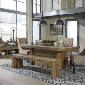 Sommerford - Dark Brown - 6 Pc. - Dining Table, 2 Side Chairs, 2 Arm Chairs, Bench