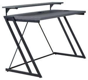 Lynxtyn - Black / Gray - Home Office Desk