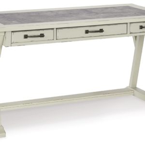 Jonileene - White / Gray - Home Office Large Leg Desk