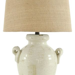 Emelda - Cream - Ceramic Table Lamp