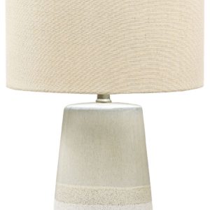 Shavon - Beige / White - Ceramic Table Lamp