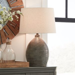 Joyelle - Gray - Terracotta Table Lamp