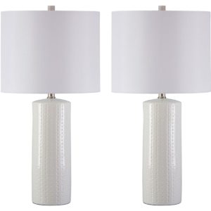 Steuben - White - Ceramic Table Lamp (Set of 2)