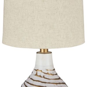 Aleela - White / Gold Finish - Metal Table Lamp