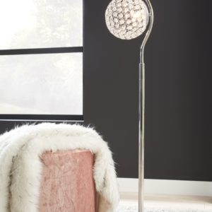 Winter - Clear / Silver Finish - Metal Floor Lamp