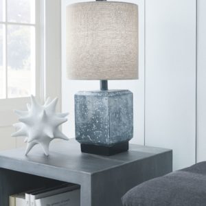 Jamila - Gray / Black - Poly Table Lamp