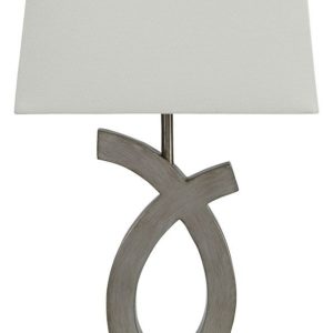 Amayeta - Silver Finish - Poly Table Lamp (Set of 2)