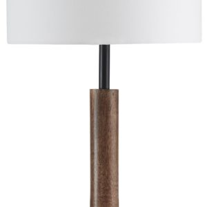 Maliny - Black / Brown - Wood Table Lamp (Set of 2)