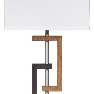 Syler - Brown / Silver Finish - Poly Table Lamp (Set of 2)