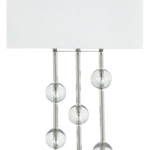 Jaala - Pearl Silver Finish - Metal Lamp