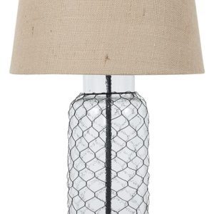 Sharmayne - White - Glass Table Lamp  - Wrapped With Wire