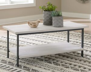 Bayflynn - Whitewash - Rectangular Cocktail Table