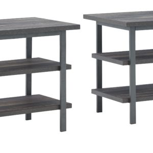 Jandoree - Grayish Brown - Rectangular End Table (Set of 2)