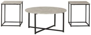 Lazabon - Gray / Black - Occasional Table Set (Set of 3)