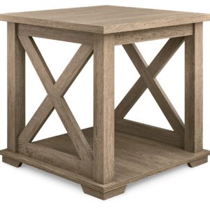 Elmferd - Light Brown - Square End Table