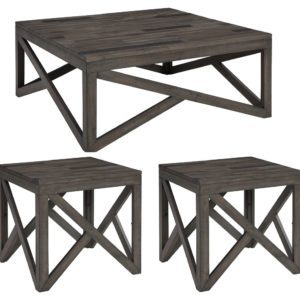 Haroflyn - Gray - 3 Pc. - Coffee Table, 2 End Tables