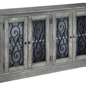 Mirimyn - Antique Gray - Accent Cabinet - Rustic Finish