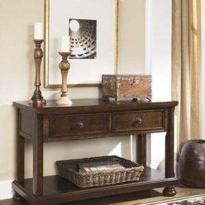 Porter - Rustic Brown - Console Sofa Table