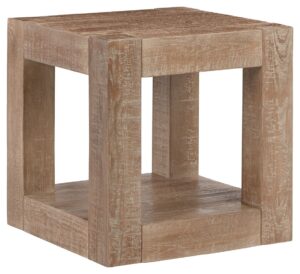 Waltleigh - Distressed Brown - Square End Table