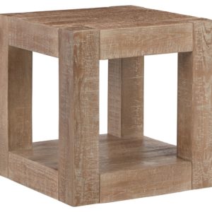 Waltleigh - Distressed Brown - Square End Table