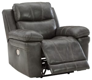 Edmar - Charcoal - Pwr Recliner/Adj Headrest