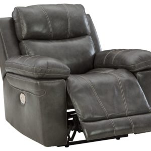 Edmar - Charcoal - Pwr Recliner/Adj Headrest
