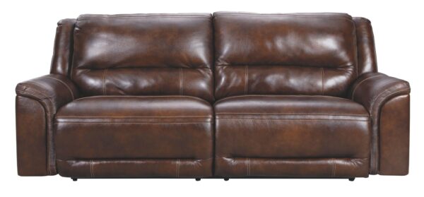 Catanzaro - Mahogany - 2 Seat Pwr Rec Sofa Adj Hdrest