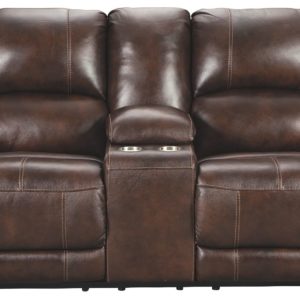 Buncrana - Chocolate - Pwr Rec Loveseat/Con/Adj Hdrst