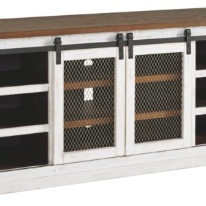 Wystfield - White / Brown - Extra Large TV Stand