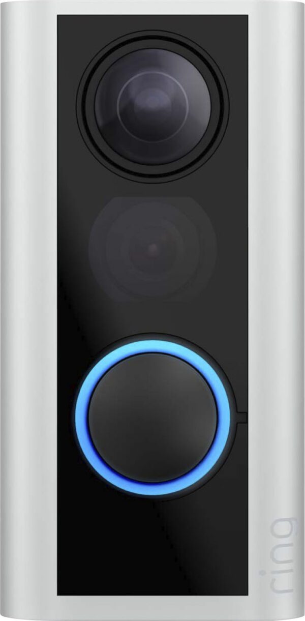 Ring - Peephole Cam Video Doorbell - Battery - Satin Nickel