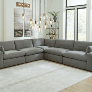 Elyza - Smoke - Corner Chairs 5 Pc Sectional