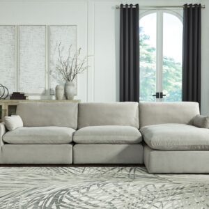 Sophie - Gray - Right Arm Facing Corner Chaise 3 Pc Sectional