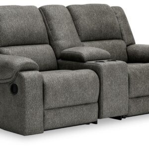 Benlocke - Flannel - 3-Piece Reclining Loveseat With Console