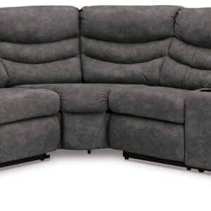 Partymate - Slate - 2-Piece Reclining Sectional With Console