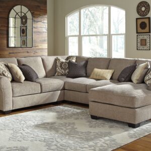 Pantomine - Driftwood - Right Arm Facing Chaise With Armless Loveseat 4 Pc Sectional
