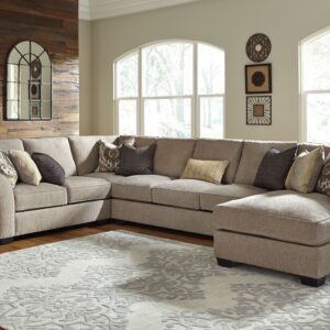 Pantomine - Driftwood - Right Arm Facing Chaise With Armless Sofa 4 Pc Sectional