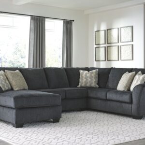Eltmann - Slate - Left Arm Facing Corner Chaise With Sofa 3 Pc Sectional