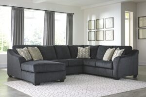 Eltmann - Slate - Left Arm Facing Corner Chaise With Sofa 3 Pc Sectional