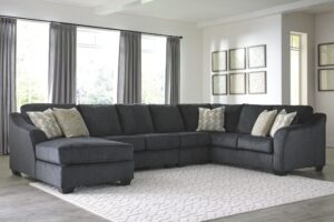Eltmann - Slate - Left Arm Facing Corner Chaise With Sofa 4 Pc Sectional