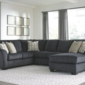 Eltmann - Slate - Right Arm Facing Corner Chaise With Sofa 3 Pc Sectional