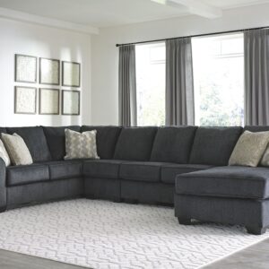Eltmann - Slate - Right Arm Facing Corner Chaise With Sofa 4 Pc Sectional