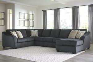 Eltmann - Slate - Right Arm Facing Corner Chaise With Sofa 4 Pc Sectional