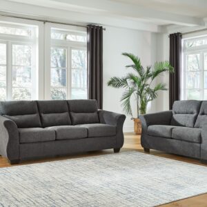 Miravel - Gunmetal - 2 Pc. - Sofa, Loveseat