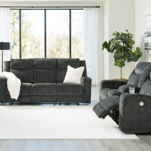 Martinglenn - Ebony - 2 Pc. - Power Reclining Sofa, Power Reclining Loveseat