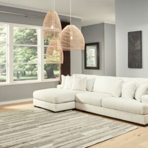 Zada - Ivory - Left Arm Facing Chaise Sectional 2 Pc