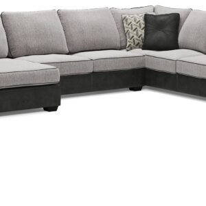 Bilgray - Pewter - Left Arm Facing Corner Chaise 3 Pc Sectional