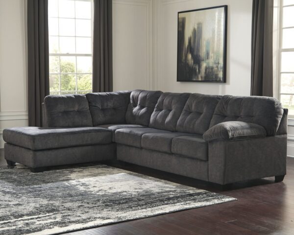 Accrington - Granite - Left Arm Facing Corner Chaise 2 Pc Sectional
