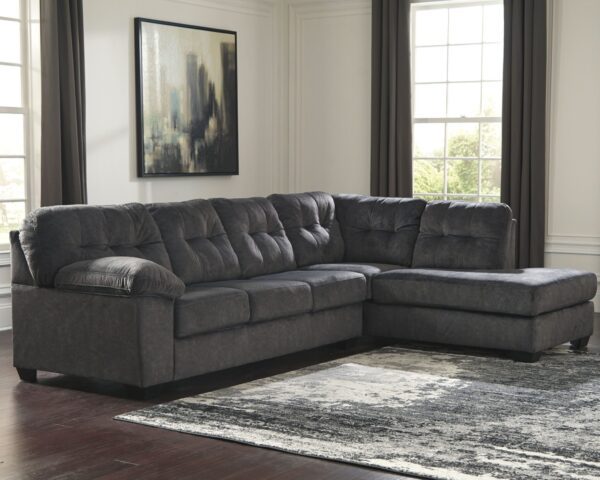 Accrington - Granite - Right Arm Facing Corner Chaise 2 Pc Sectional
